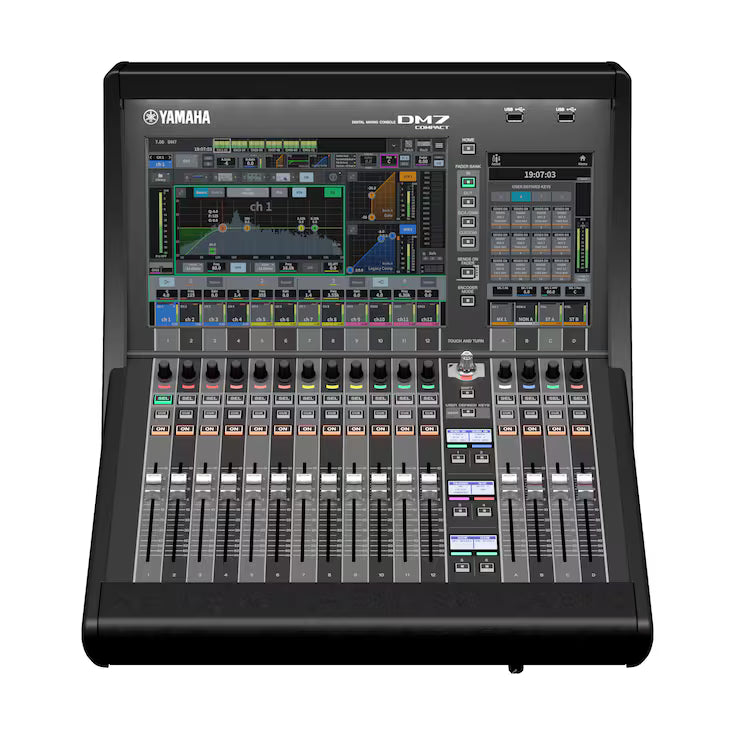 Yamaha DM7C Compact Digital Mixer - 72-Channel Single Bay Console, 96kHz