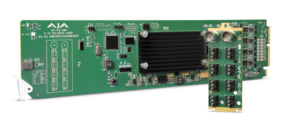 AJA OG-12G-AM-R0 openGear 12G-SDI - AES/EBU Embedder/Disembedder
