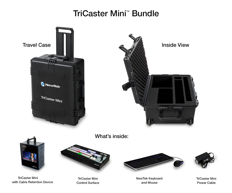 TriCaster Mini Advanced HD-4 Bundle - includes TriCaster Mini HD-4, TriCaster Mini CS, and Vizrt custom travel case