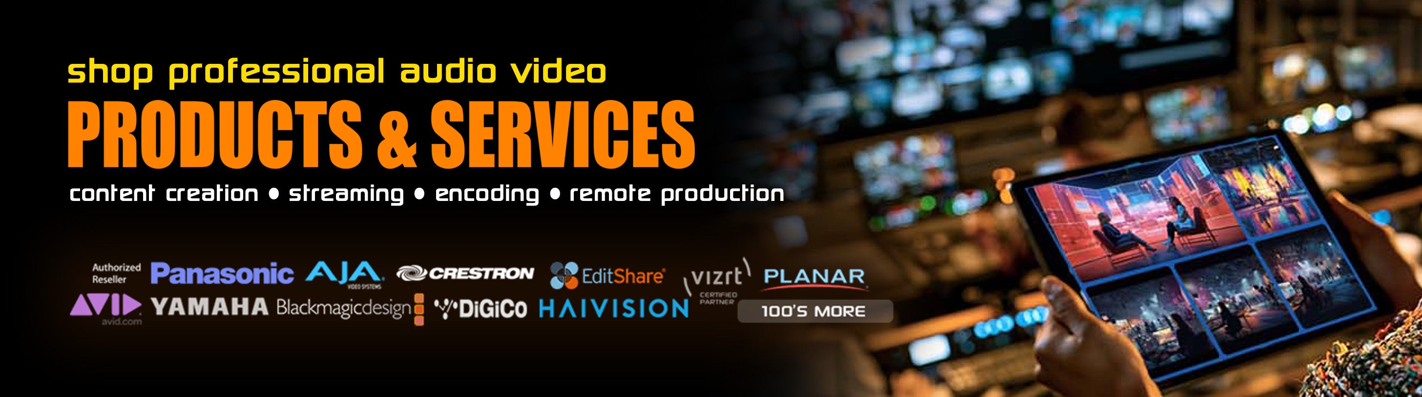 EAR Professional Audio Video: shop professional audio video products and services for content creation, streaming, encoding and remote production