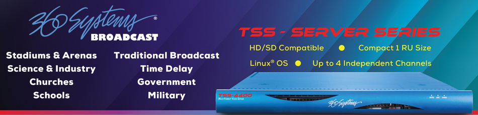 360 Systems TSS-4400 Record Up To 4 Channels Simultaneously