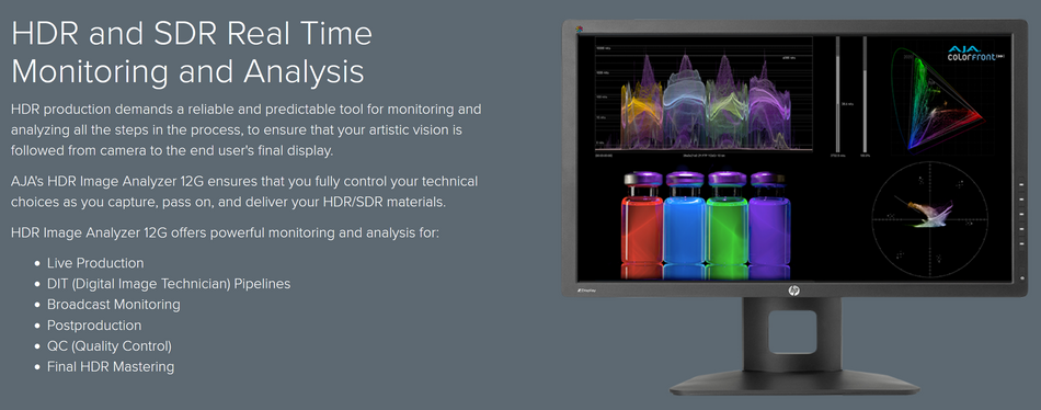 AJA HDR-IMGYZR-12G HDR Image Analyzer 12G