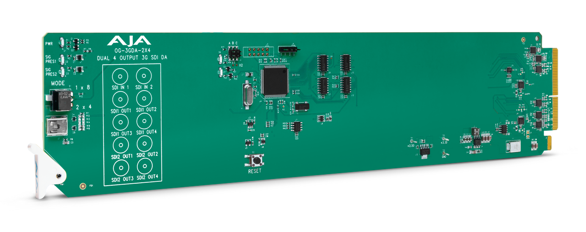 AJA OG-3GDA-2X4 2x4 or 1x8 3G-SDI Reclocking DA, DashBoard Support ...