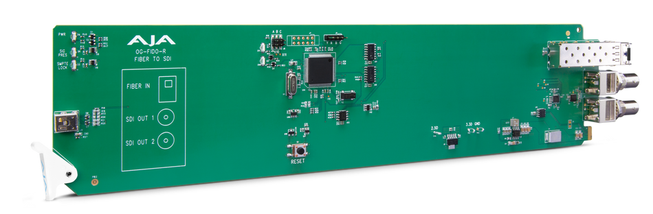AJA OG-FIDO-R-MM 1-Channel Multi-Mode LC Fiber to 3G-SDI Receiver, DashBoard Support
