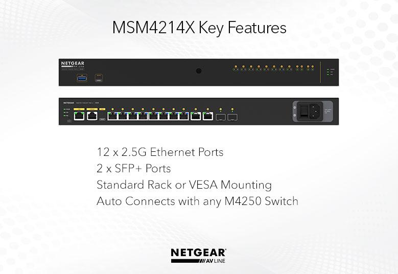 NETGEAR M4250-12M2XF AV Line Managed Switch