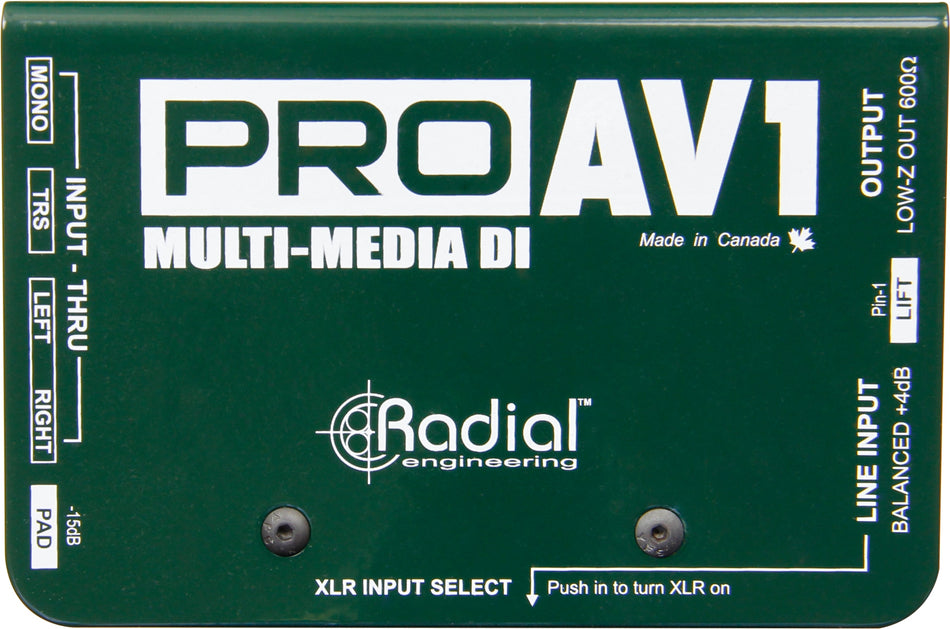 Radial Pro AV1 Passive Direct Box